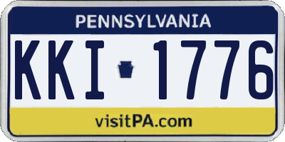 PA license plate KKI1776