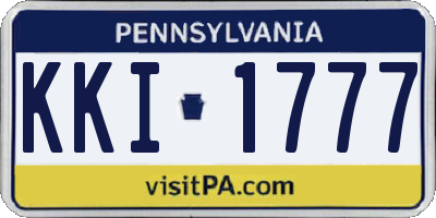 PA license plate KKI1777