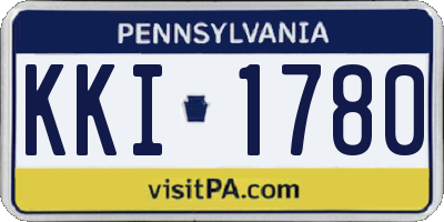 PA license plate KKI1780