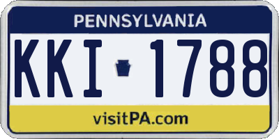 PA license plate KKI1788