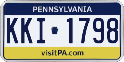 PA license plate KKI1798