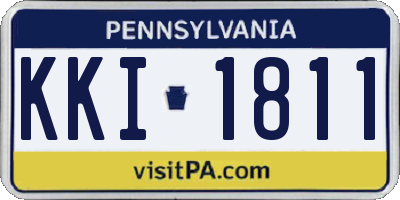 PA license plate KKI1811
