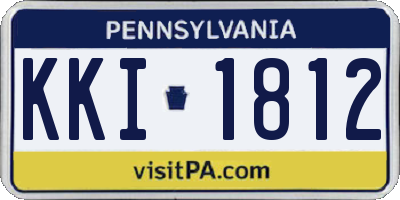PA license plate KKI1812