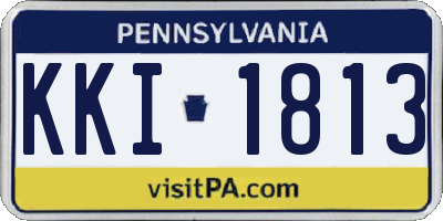 PA license plate KKI1813