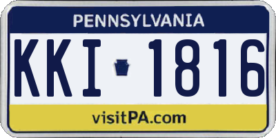 PA license plate KKI1816