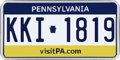 PA license plate KKI1819