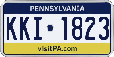 PA license plate KKI1823