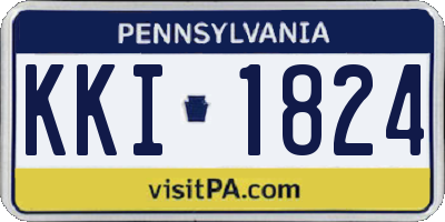 PA license plate KKI1824