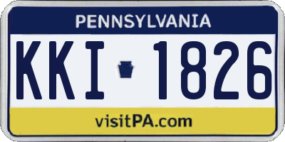 PA license plate KKI1826
