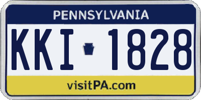 PA license plate KKI1828