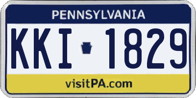 PA license plate KKI1829