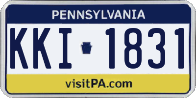 PA license plate KKI1831