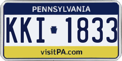 PA license plate KKI1833