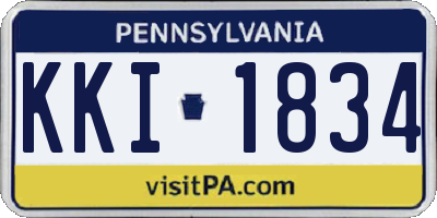 PA license plate KKI1834