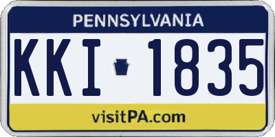 PA license plate KKI1835