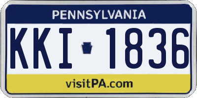 PA license plate KKI1836