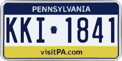 PA license plate KKI1841