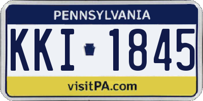 PA license plate KKI1845
