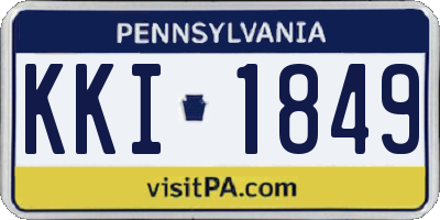 PA license plate KKI1849