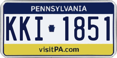 PA license plate KKI1851