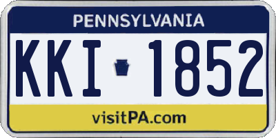 PA license plate KKI1852