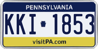 PA license plate KKI1853