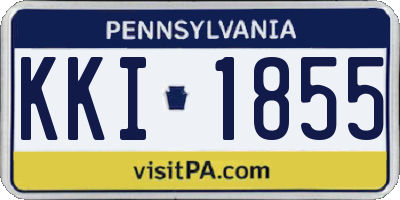 PA license plate KKI1855