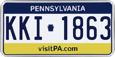 PA license plate KKI1863