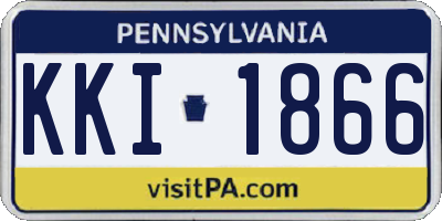 PA license plate KKI1866