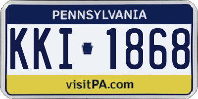 PA license plate KKI1868