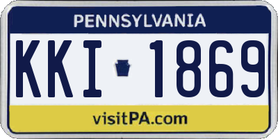 PA license plate KKI1869