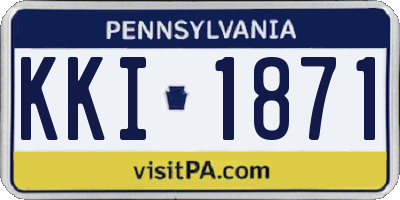PA license plate KKI1871