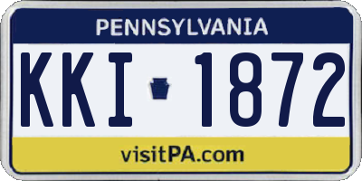 PA license plate KKI1872