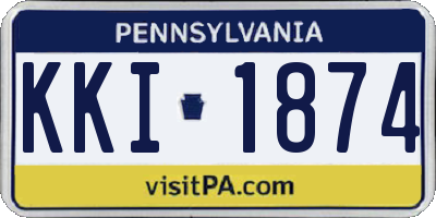 PA license plate KKI1874