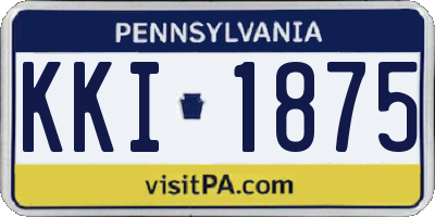 PA license plate KKI1875