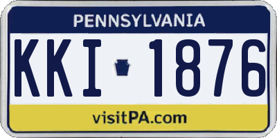 PA license plate KKI1876