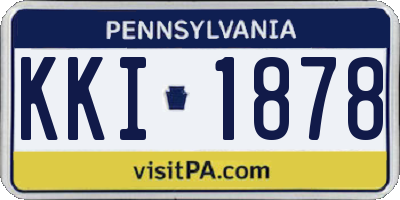 PA license plate KKI1878
