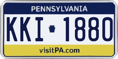 PA license plate KKI1880