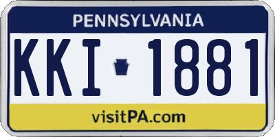 PA license plate KKI1881