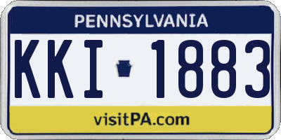 PA license plate KKI1883