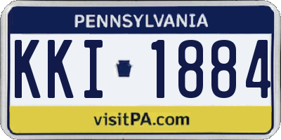 PA license plate KKI1884