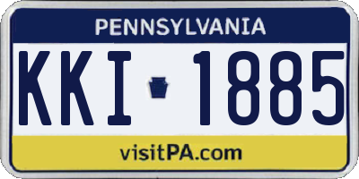 PA license plate KKI1885