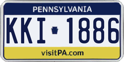 PA license plate KKI1886