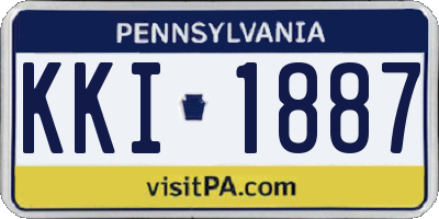 PA license plate KKI1887