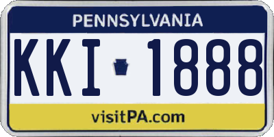 PA license plate KKI1888