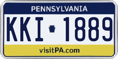 PA license plate KKI1889
