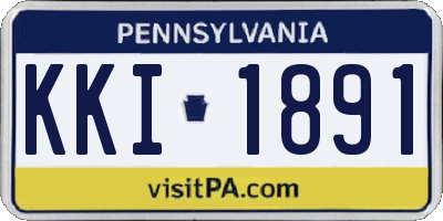 PA license plate KKI1891