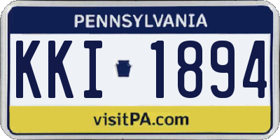 PA license plate KKI1894
