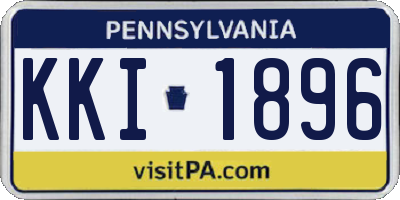 PA license plate KKI1896