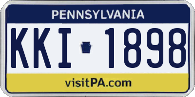 PA license plate KKI1898